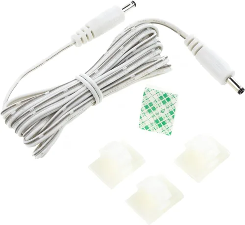 Vista 3 de EShine, cable de interconexión, para LED bajo el gabinete con gancho para cable para una cómoda instalación Negro