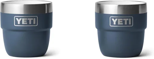 Vista 21 de YETI Rambler - Vaso apilable de 4 onzas, acero inoxidable, taza de café/espresso aislada al vacío, 2 unidades Blanco