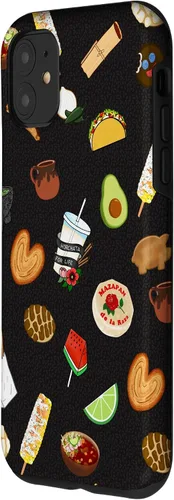 Vista 2 de Funda para iPhone 11 Antojitos de comida mexicana latina Tacos Pan Dulce