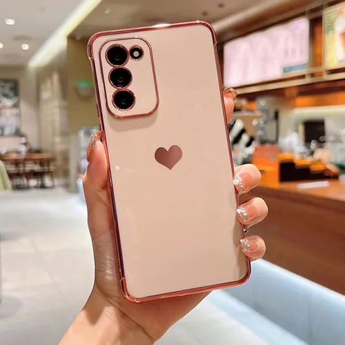 Vista 249 de phylla Funda de teléfono compatible con Samsung Galaxy A12 de 6.5 pulgadas, lindo corazón chapado en oro, elegante funda de lujo para mujer