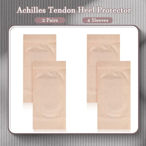 Vista 3 de Haysandy 2 pares de mangas de protección de tendón de Aquiles, protector de talón para bursitis, tendinitis, ternura, cojín y protección de golpes