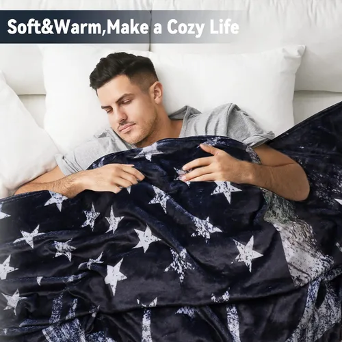 Vista 6 de Mantas Personalizadas de Caza de Ciervos con Nombre, Regalo Personalizado de Caza para Hombres, Manta de Franela con Bandera de Ciervo Camuflaje