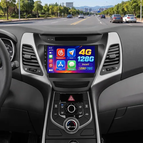 Vista 3 de Hikity 4+64G DSP Android 15 Estéreo de coche para Hyundai Elantra 2014-2016