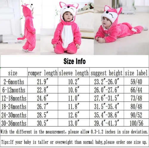 Vista 7 de Disfraces de animales para bebés, mameluco unisex para niños pequeños, rómper para disfraz de Halloween