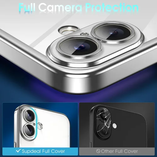 Vista 794 de Supdeal Funda cristalina transparente para iPhone 11, [No se amarillea] [Protección de la cámara] [Probado contra caídas de grado militar] Funda
