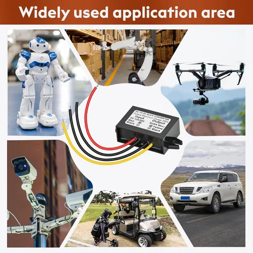 Vista 7 de Convertidor reductor de voltaje CC de 12 V/24 V a 5 V 5 A 25 W, módulo de potencia regulado para cámara de vigilancia de vehículos automáticos