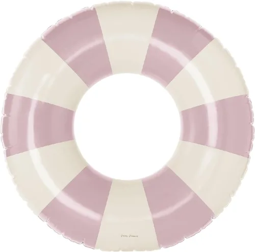 Vista 35 de Petites Pommes Flotador de piscina a rayas para niños y niños pequeños, tubo interior duradero, diseño de rayas clásico impreso a mano, dona