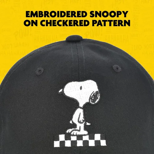 Vista 3 de Concept One Peanuts Snoopy Dad - Gorra de béisbol para adultos con ala curvada