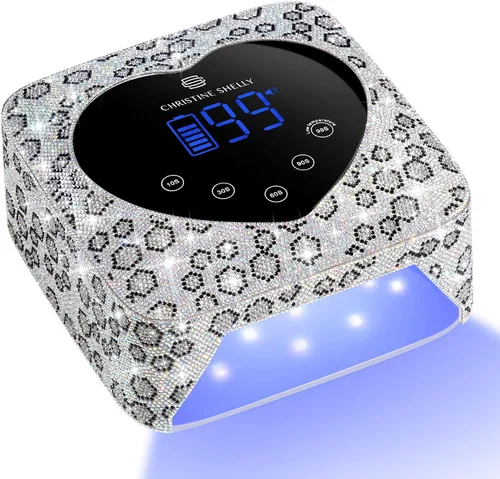 Vista 9 de Lámpara de Uñas LED UV de 72W Recargable Inalámbrica Brillante Secadora de Uñas Luz de Esmalte en Gel con 5 Configuraciones de Temporizador Lámpara