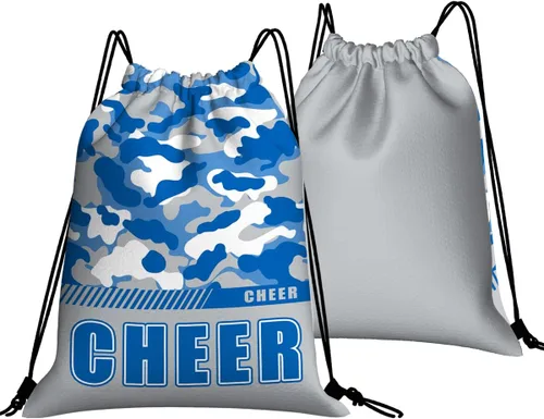 Vista 44 de Mochila con cordón impermeable para gimnasio, bolsas con cordón, bolsa de cuerda deportiva, mochila de camuflaje, Bolsas con cordón Cheer - Bolsas