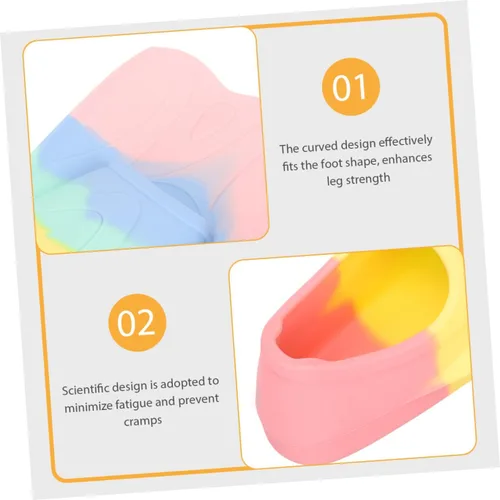 Vista 5 de Luxshiny Aletas de natación de silicona flexibles para aletas cortas ligeras y portátiles para entrenamiento de natación, aletas de esnórquel