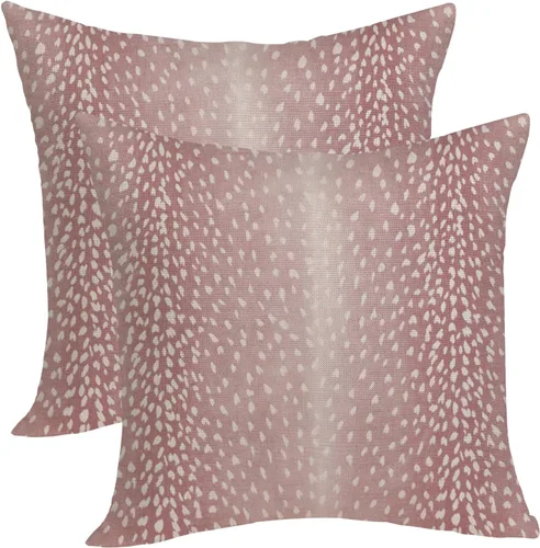Vista 67 de Fundas de Almohada de Antílope 16x16 Paquete de 2, Fundas de Almohada Decorativas con Estampado de Piel de Animal Azul Marino, Fundas de Almohada