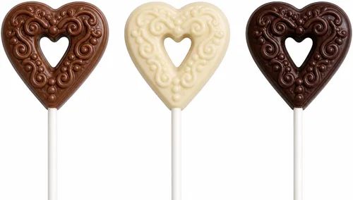 Vista 2 de Molde de caramelo de chocolate piruleta de corazón Día de San Valentín 3063