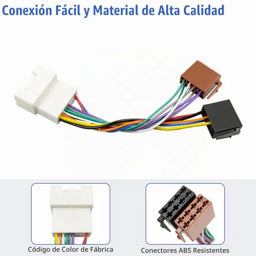 Vista 6 de Arnés de cables de radio 20Pin para conector estéreo Mitsubishi Car Stereo Wiring Harness Adapter 16Pin ISO Plug Compatible with Outlander Lancer