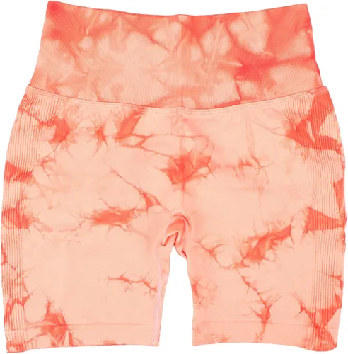Vista 6 de Betued Orange Pink, Women Yoga Shorts High Waist Quickly Drying Hip Lifting Tie Dyed Waisted High Waisted Biker Shorts Gym Y