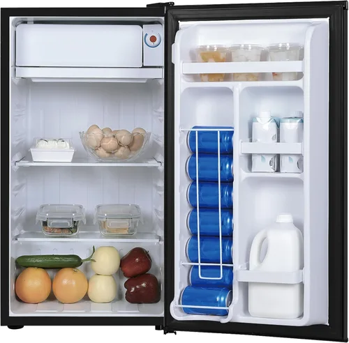 Vista 3 de RFR320 Mini refrigerador de una puerta con congelador, 3.2 Cu. Pie. capacidad - negro