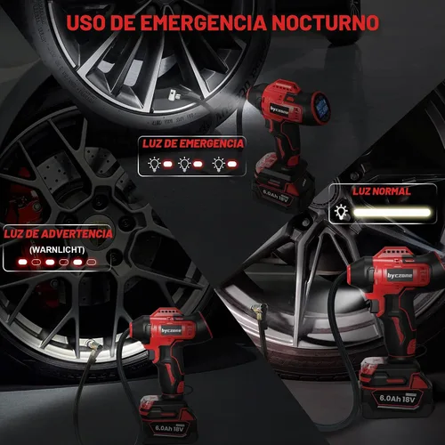 Vista 7 de Inflador de neumáticos de 160 PSI compatible con batería Milwaukee de 18 V