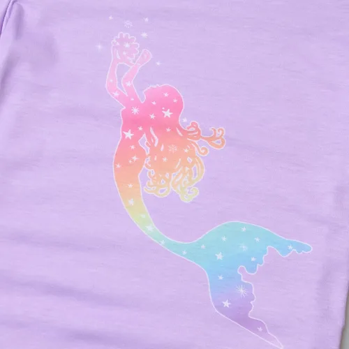 Vista 4 de CHILDRENSTAR Conjuntos de pijama para niñas y niños, pijama de verano de algodón de manga corta