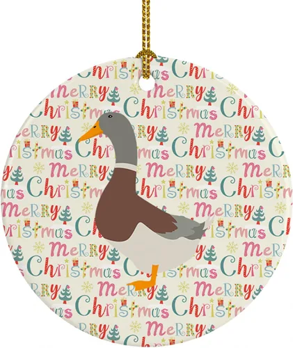 Vista 54 de Caroline's Treasures Adorno de cerámica de avestruz común para árbol de Navidad, decoración colgante para el hogar, Navidad, vacaciones, fiesta