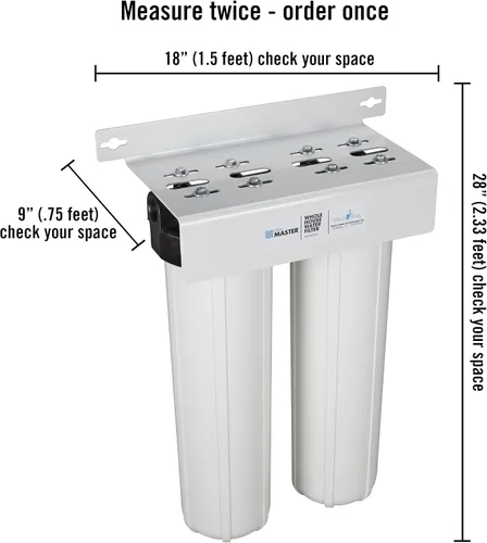 Vista 2 de Home Master HMF2SMGCC. Filtro de agua de 2 etapas con carbono KDF85 y sedimentos multi-gradientes. Para toda la casa