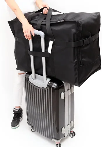 Vista 7 de Bolsa de viaje extra grande para equipaje a cuadros antirrobo, 28 pulgadas, 120 L