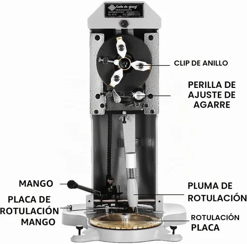 Vista 3 de VEVOR - Gravador de Anillo Interior de Doble Cara con Dial de Estampación de Bloque de Letras de 1.5mm-2.0mm para Grabado Interno de Anillos