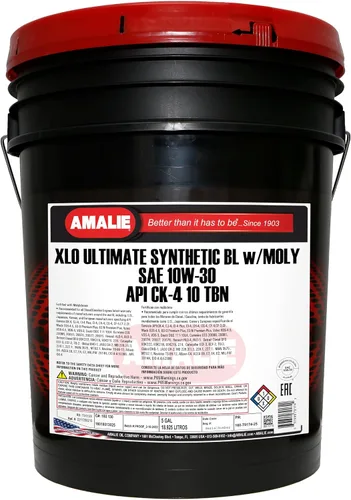 Vista 17 de Amalie Super XLO Ultimate 5W-40 Aceite para motor completamente sintético con molibdeno resistente (160-60197-36) 1 galón, paquete de 4 Fabricado