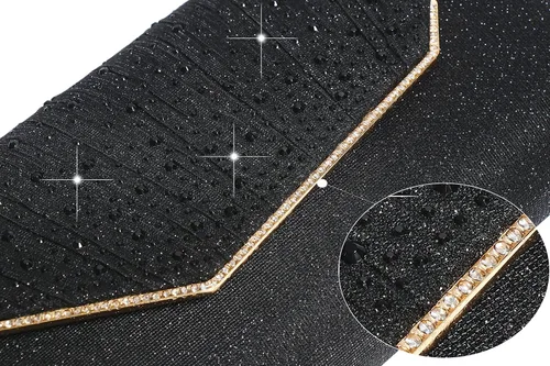 Vista 6 de MUDUO Monederos de mano con diamantes de imitación para mujer, monederos y bolsos formales de boda, fiesta, graduación, bolsas de dinero, regalo