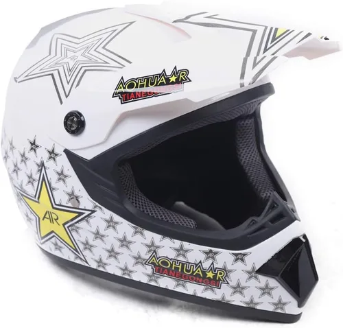 Vista 2 de TFCFL Casco de motocross todoterreno unisex para niños y jóvenes, casco todoterreno para hombres y mujeres, aprobado por DOT (2, L)