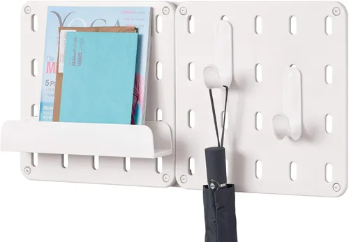 Vista 5 de iDesign Cade - Organizador modular de plástico sin BPA para colgar, ganchos de almacenamiento individuales, 4.88 x 2.67 x 1.25 pulgadas, blanco mate