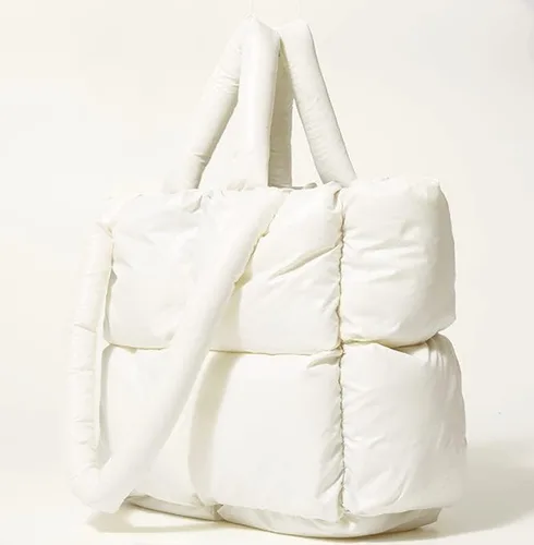 Vista 2 de Bolso de hombro acolchado para mujer, mini bolso de plumón, bolsa de mano acolchada, bolsos elegantes 2023