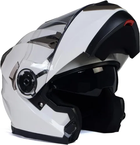 Vista 10 de Milwaukee Helmets Avanzados cascos modulares de motocicleta de cara completa para motorista con visera desplegable - XS