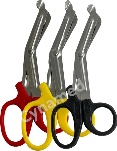 Vista 2 de Juego de 6 tijeras paramédicas de calidad premium, acero inoxidable de 5.5 pulgadas