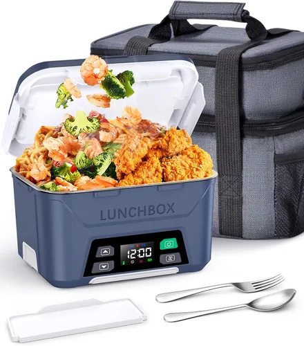 Vista 8 de Docusvect - Fiambrera eléctrica inalámbrica para adultos, 1.3 L, con calefacción 20,000mAh Heated Lunch Box Cordless for Men, 2H Heat+1H