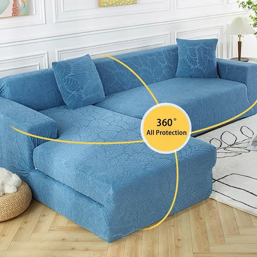 Vista 5 de Fundas elásticas para sofá modular, funda de sofá jacquard en forma de L, gruesa y antideslizante, protector de muebles, funda de sofá adecuada