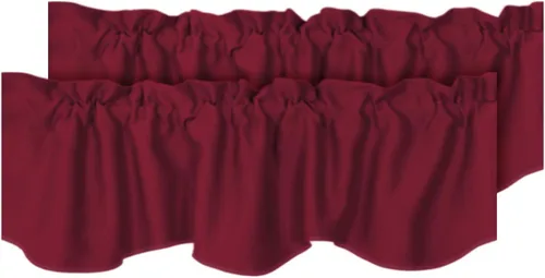 Vista 35 de H.VERSAILTEX - Cenefa de cortina opaca para ventanas de cocina, sala de estar/baño, para protección de la privacidad y decoración, con bolsillo