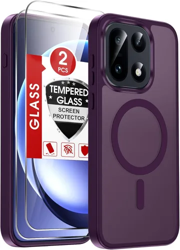 Vista 334 de LeYi Funda para teléfono Samsung-S23: protector de pantalla e imán MagSafe Púrpura