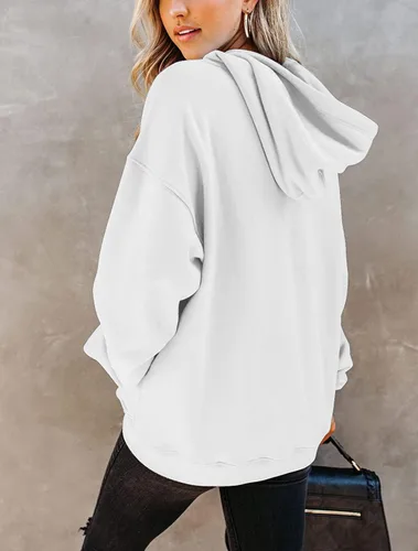 Vista 58 de Yuccalley Sudaderas con capucha y bolsillo de manga larga para mujer