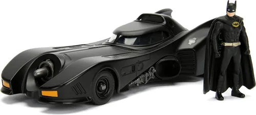 Vista 3 de Jada Toys DC Comics Batman 1989 - Kit de modelo de coche Batmobile DIE-CAST, vehículo a escala 1: vehículo a escala de 24 y figura de metal