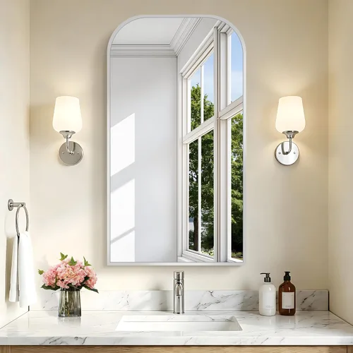 Vista 21 de COFENY Espejo de baño, espejo rectangular negro de 16 x 24 pulgadas para montar en la pared con marco delgado, espejos de tocador de baño para sobre