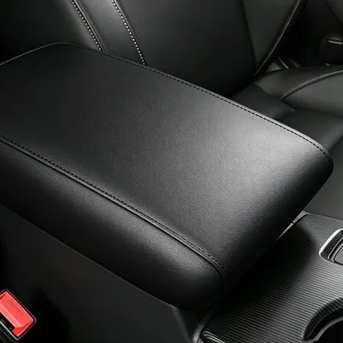 Vista 9 de AOMSAZTO Reposabrazos de Altura para Honda Civic 2006-2011 Negro de Cuero Central