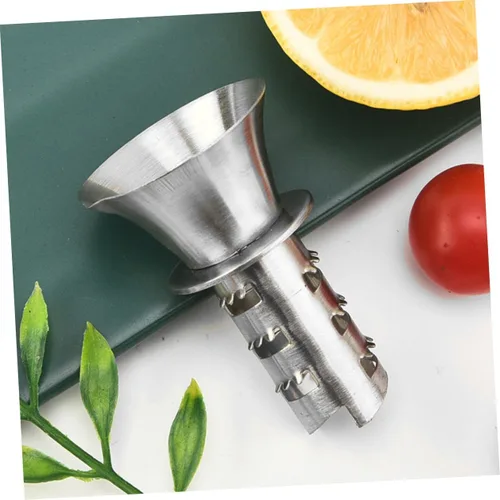 Vista 3 de Exprimidor manual de limón de 2 piezas Exprimidor de mano de cítricos Exprimidor portátil de acero inoxidable para la cocina casera