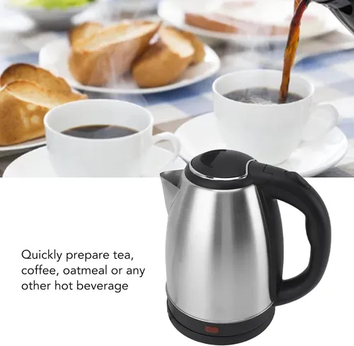 Vista 3 de Zerodis Hervidor eléctrico, hervidor de té de ebullición rápida de 2 litros con forro de acero inoxidable, apagado automático, caldera de agua