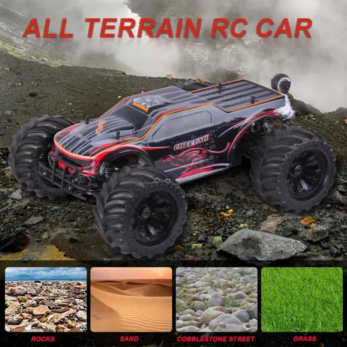 Vista 9 de JLBRACINGRC Auto RC sin escobillas de 1/10 para adultos, rápido 50+ mph de alta velocidad RTR RC camión, camión monstruo todoterreno 4WD, auto