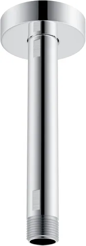 Vista 9 de Hibbent Brazo de ducha montado en el techo de metal, extensión de cabezal de ducha con brida, brazo de ducha recto de acero inoxidable para cabezal