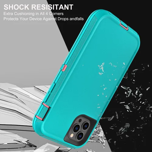 Vista 5 de YKHJKLEC para iPhone 11 Pro Max, funda de grado militar 3 en 1 resistente a prueba de golpes/caídas/polvo con 2 piezas de protector de pantalla