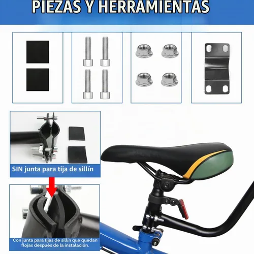 Vista 3 de CHILDHOOD Mango de entrenamiento de bicicleta para niños, barra de empuje de equilibrio