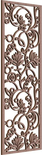 Vista 77 de Caspian Paneles de pared de madera con calado decorativo perforado, 9 3/8 pulgadas de ancho x 24 3/8 pulgadas de alto x 1/4 de alto, cereza