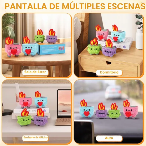 Vista 6 de Kit de ganchillo para principiantes, kit de iniciación de ganchillo de Azul Rosa Púrpura Verde