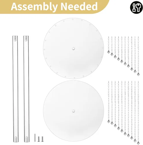 Vista 6 de Nuptio Jarrones de flores para centros de mesa de boda, 2 piezas de 23.6 pulgadas de alto para jarrón acrílico para decoración de mesa de centro